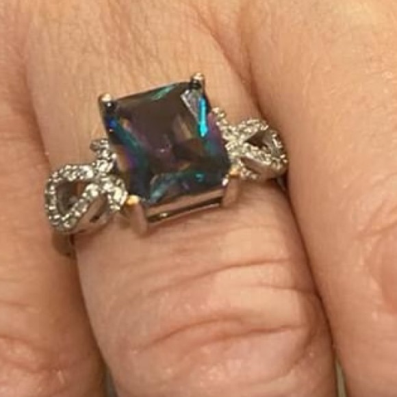 NEW Mystic gemstone sterling silver ring - Picture 4 of 6